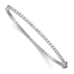 14k White Gold 2 1/2 carat Lab Grown Diamond VS/SI+ G+ Eternity Bangle Bracelet