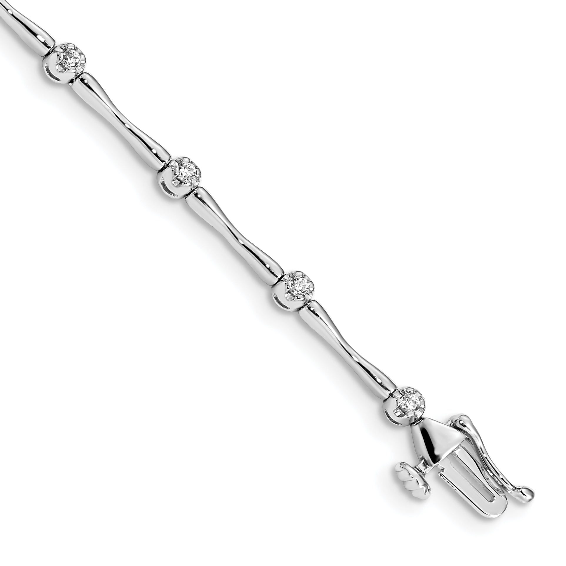 10k White Gold Diamond Bracelet Main image