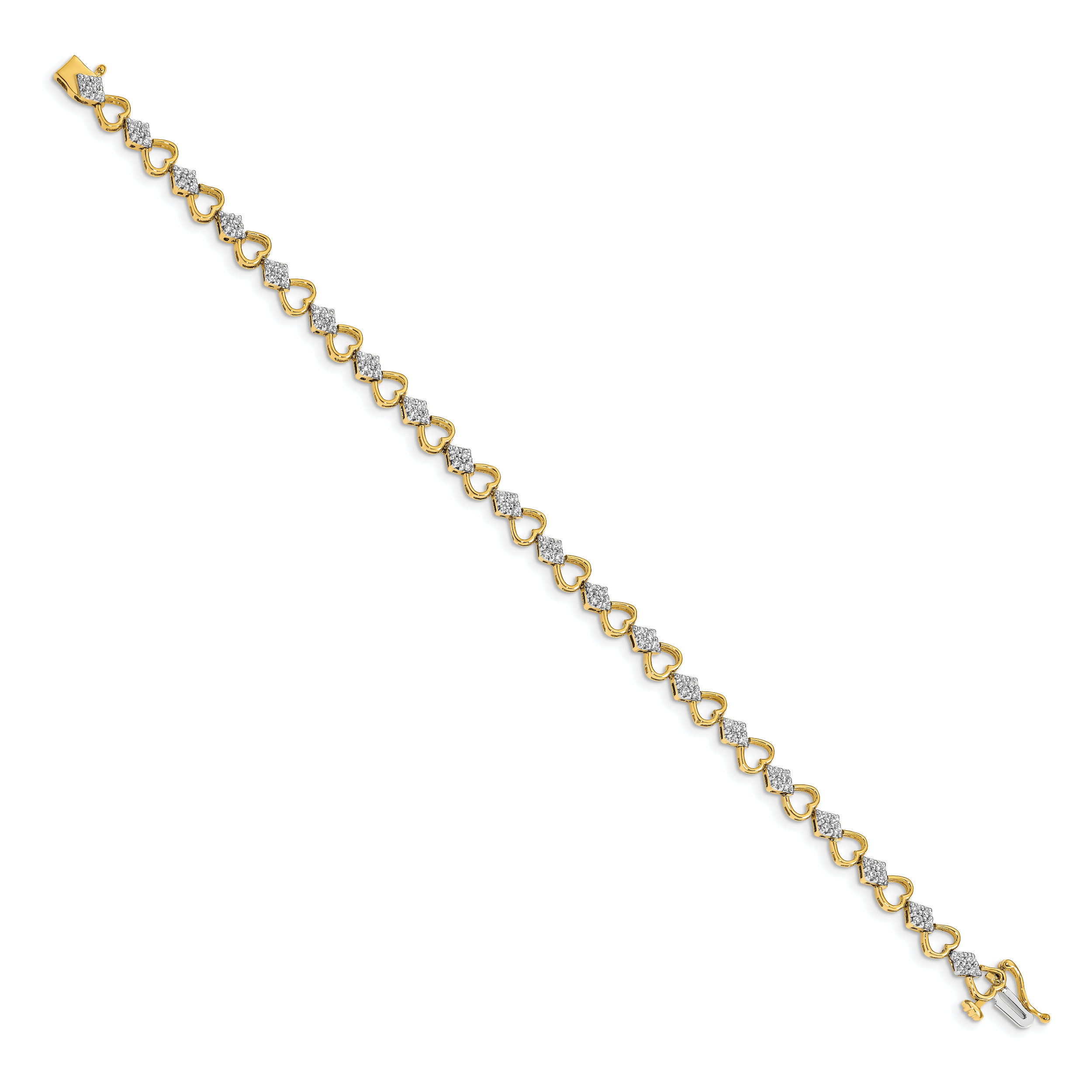 Women's 14K Yellow Gold 1 ct Lab-Grown Diamond Tennis Bracelet Secondary image