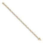 Women's 14K Yellow Gold 1 ct Lab-Grown Diamond Tennis Bracelet