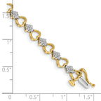 Women's 14K Yellow Gold 1 ct Lab-Grown Diamond Tennis Bracelet