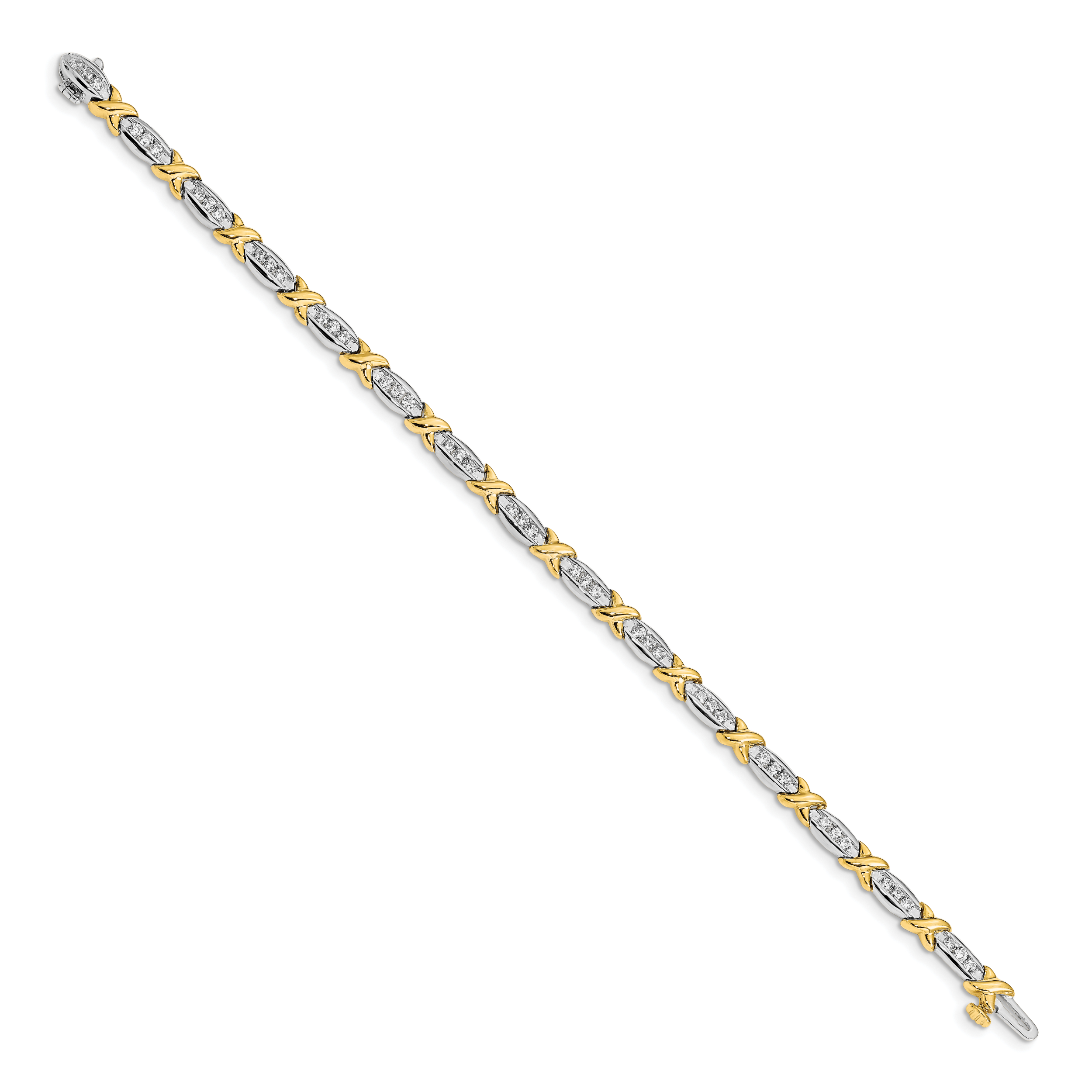 Women's 14K Two-Tone Gold 1 ct Lab-Grown Diamond Tennis Bracelet Secondary image