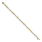 Women's 14K Two-Tone Gold 1 ct Lab-Grown Diamond Tennis Bracelet
