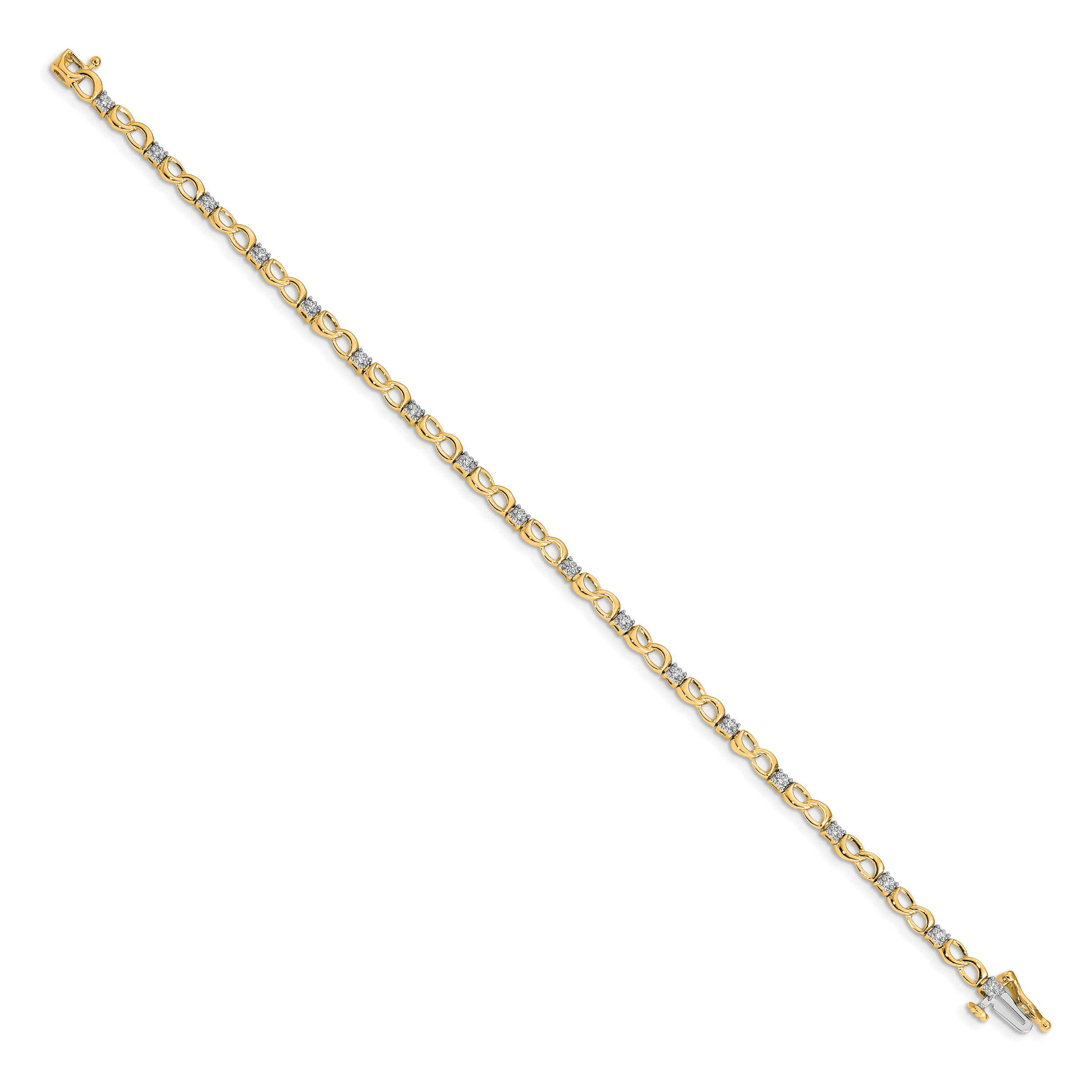 10k Diamond Figure 8 Link Bracelet Secondary image