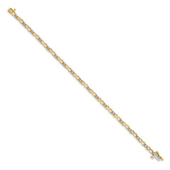 10k Diamond Figure 8 Link Bracelet