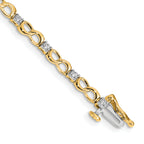 10k Diamond Figure 8 Link Bracelet