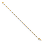 14k Complete 1/6 carat Diamond Figure 8 Link 7 inch Bracelet