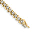 14k 7/8 carat Lab Grown Diamond VS/SI+ G+ 7.25 inch Fancy Tennis Bracelet