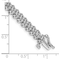 14k White Gold Complete 1 carat Diamond 7 inch Tennis Bracelet