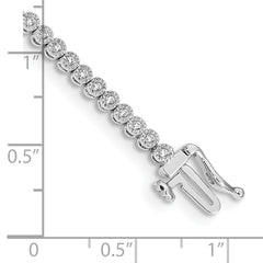 14k White Gold Complete 1/2 carat Diamond Illusion Setting 7 inch Tennis Bracelet
