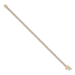 14k Complete 1/2 carat Diamond Illusion Setting 7 inch Tennis Bracelet