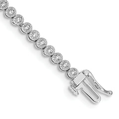 10k White Gold Diamond Tennis Bracelet