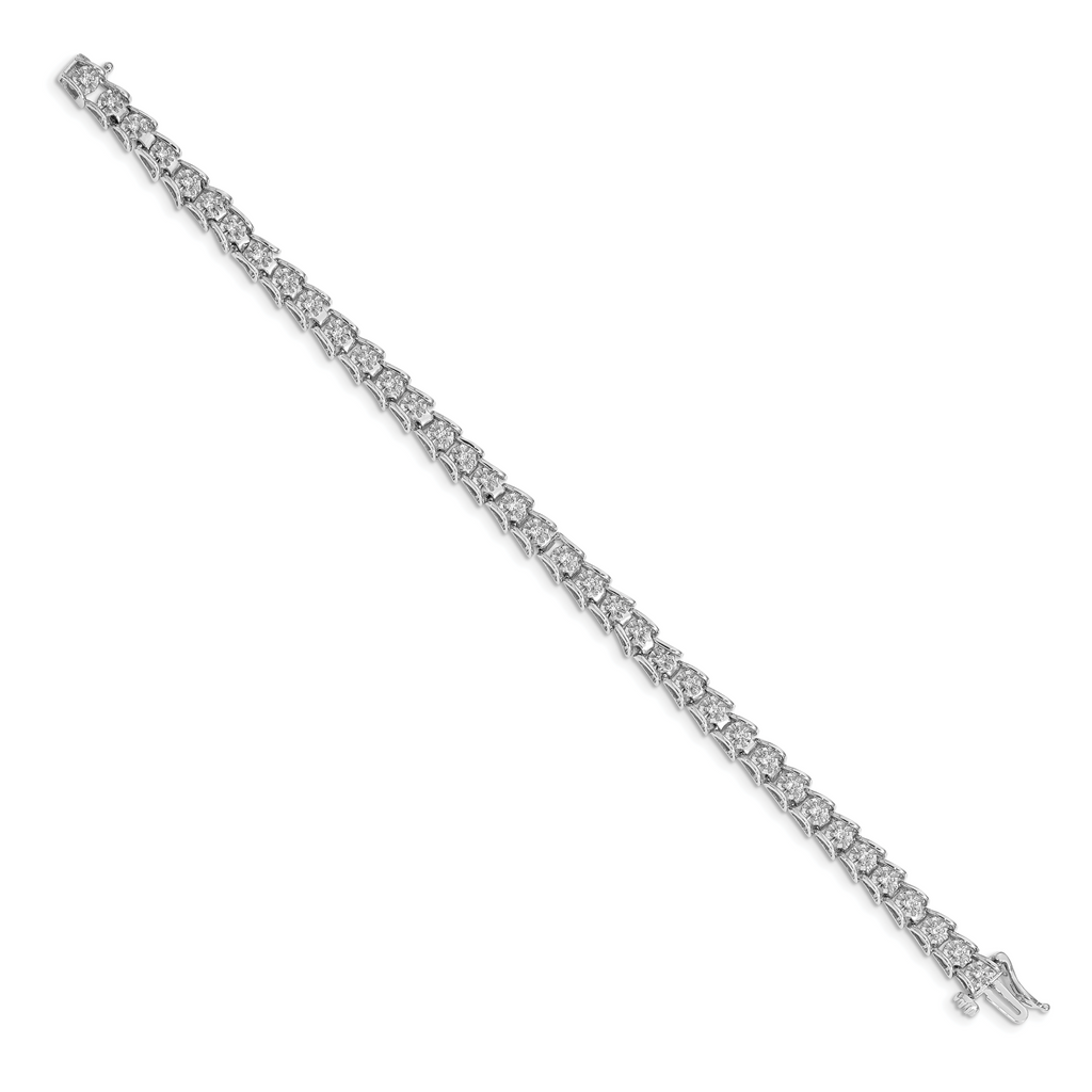 Women's 14K White Gold 5/8 ct Lab-Grown Diamond Tennis Bracelet