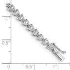 14k White Gold Complete 1 carat Diamond Illusion Setting 7 inch Tennis Bracelet