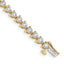 Women's 14K Yellow Gold 2 ct Lab-Grown Diamond Tennis Bracelet