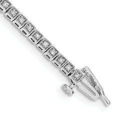 14k White Gold 1/2 carat Lab Grown Diamond VS/SI+ G+ 7 inch Bracelet