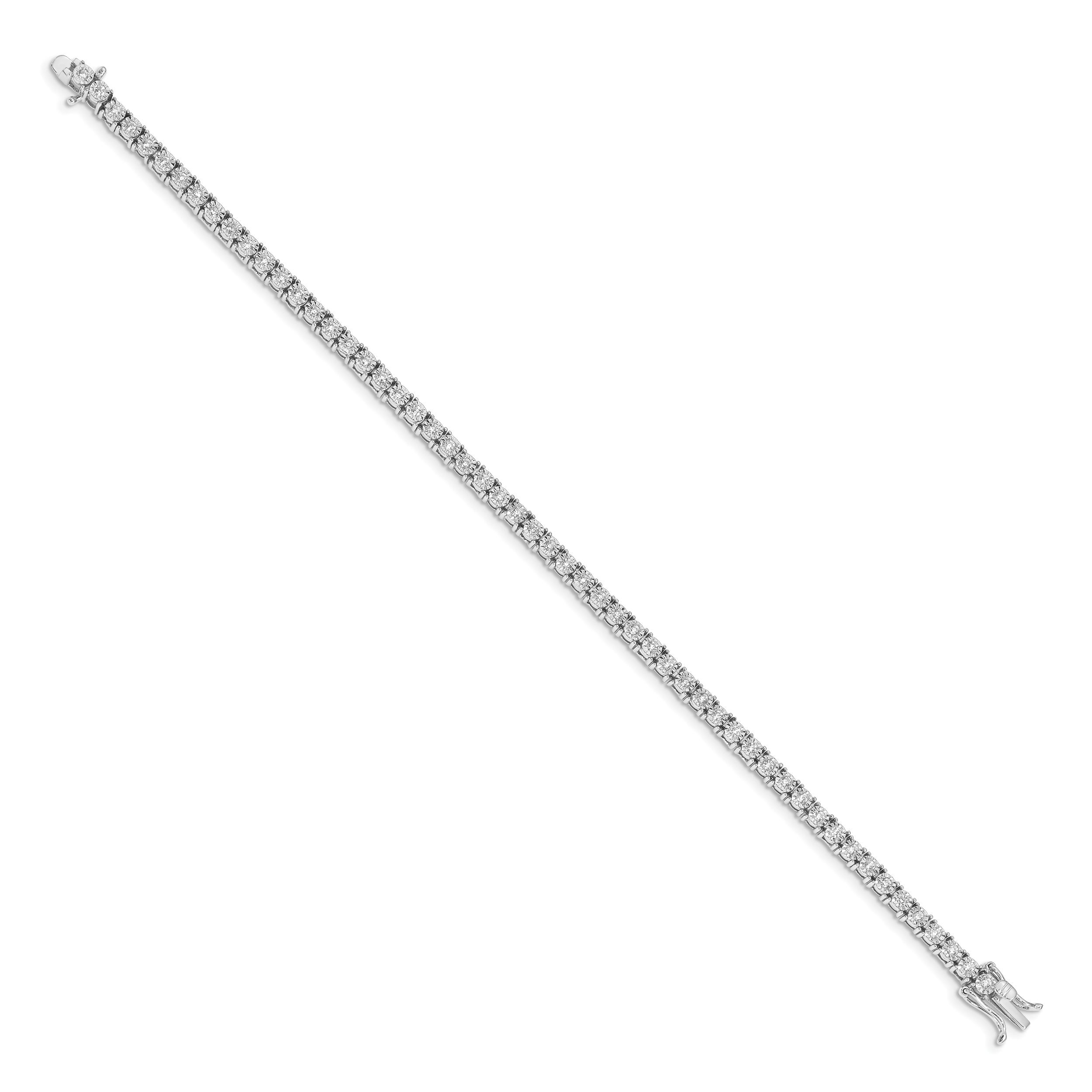 Women's 14K White Gold 1 ct Lab-Grown Diamond Tennis Bracelet
