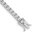14k White Gold Complete 1 carat Diamond Illusion Setting 7 inch Tennis Bracelet - Sophia Jewelers