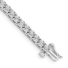 10k White Gold Illusion Setting Diamond Bracelet