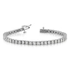 14k White Gold Complete 2 carat Diamond Illusion Setting 7 inch Tennis Bracelet - Sophia Jewelers