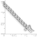 14k White Gold Complete 2 carat Diamond Illusion Setting 7 inch Tennis Bracelet - Sophia Jewelers