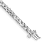 14k White Gold Complete 2 carat Diamond Illusion Setting 7 inch Tennis Bracelet - Sophia Jewelers