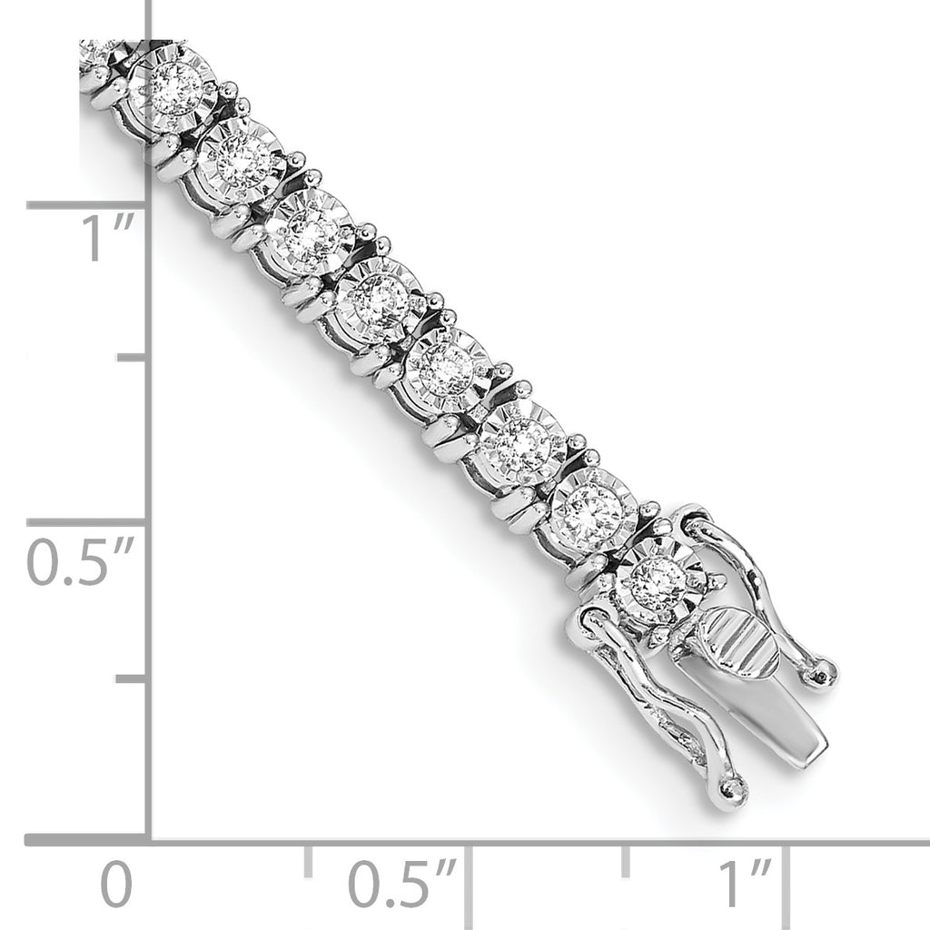 Women's 14K White Gold 2 ct Lab-Grown Diamond Tennis Bracelet