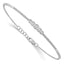 14k White Gold 1/2 carat Lab Grown Diamond VS/SI+ G+ Bezel Set Bar Flexible Bangle Bracelet