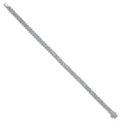 14k White Gold 5 carat Lab Grown Diamond VS+ F+ Complete Tennis Bracelet