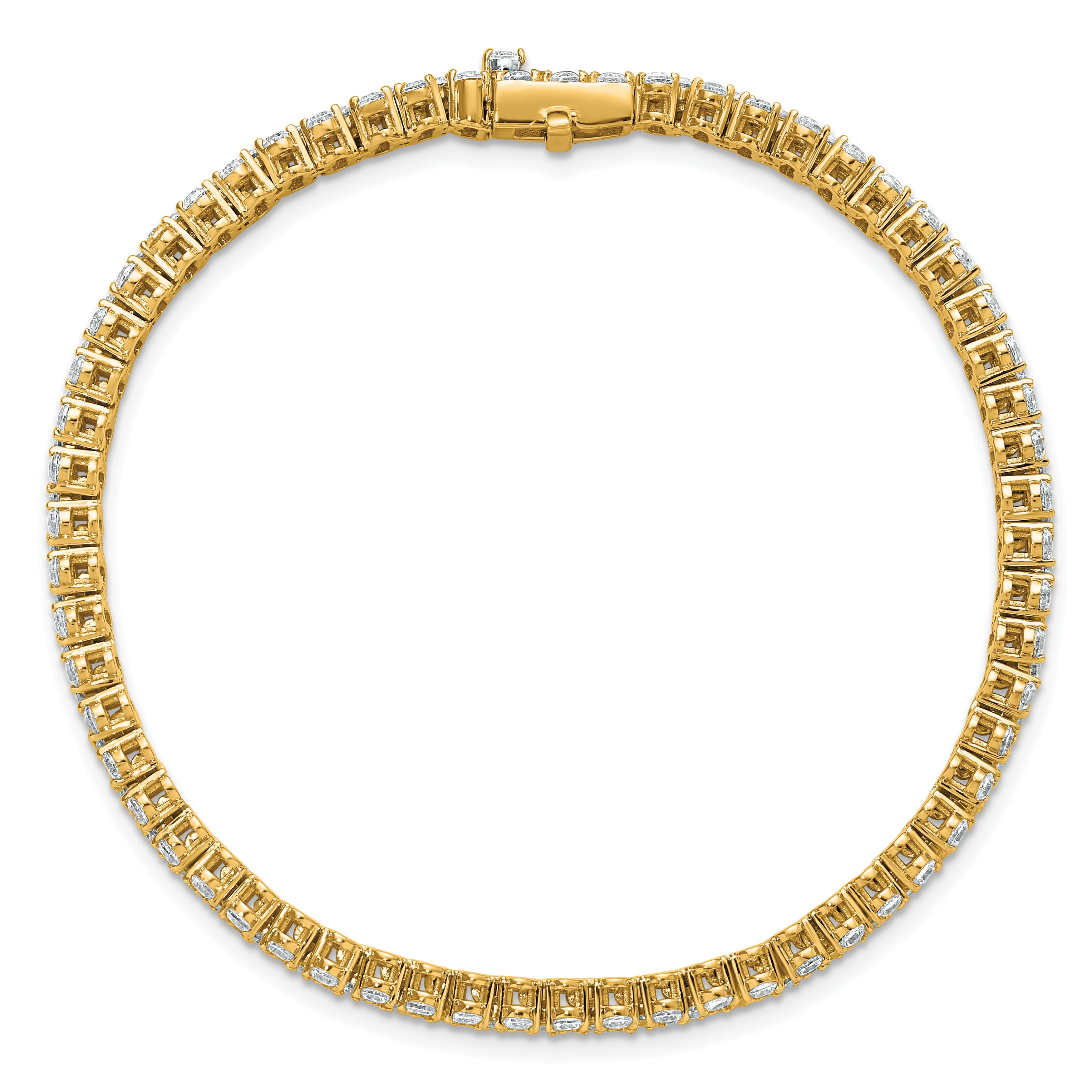 14k 5 carat Lab Grown Diamond VS+ F+ Complete Tennis Bracelet