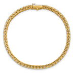 14k 5 carat Lab Grown Diamond VS+ F+ Complete Tennis Bracelet