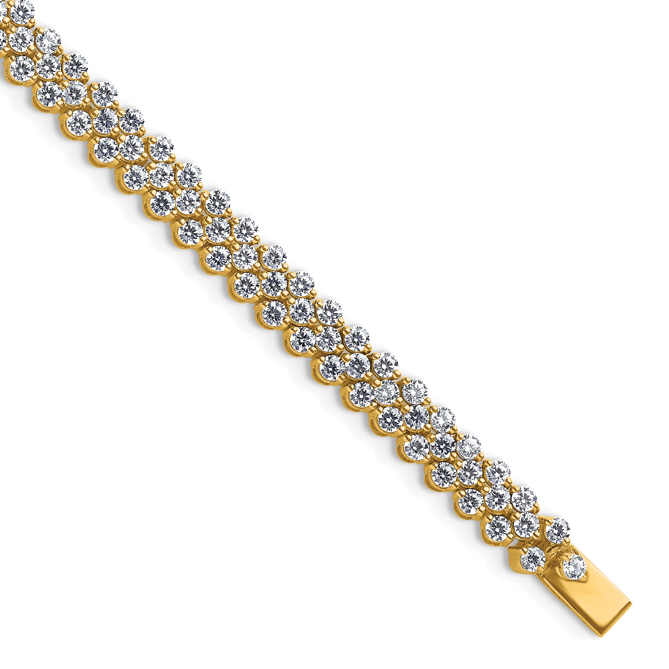 14k 5 carat Lab Grown Diamond VS+ F+ Complete Tennis Bracelet