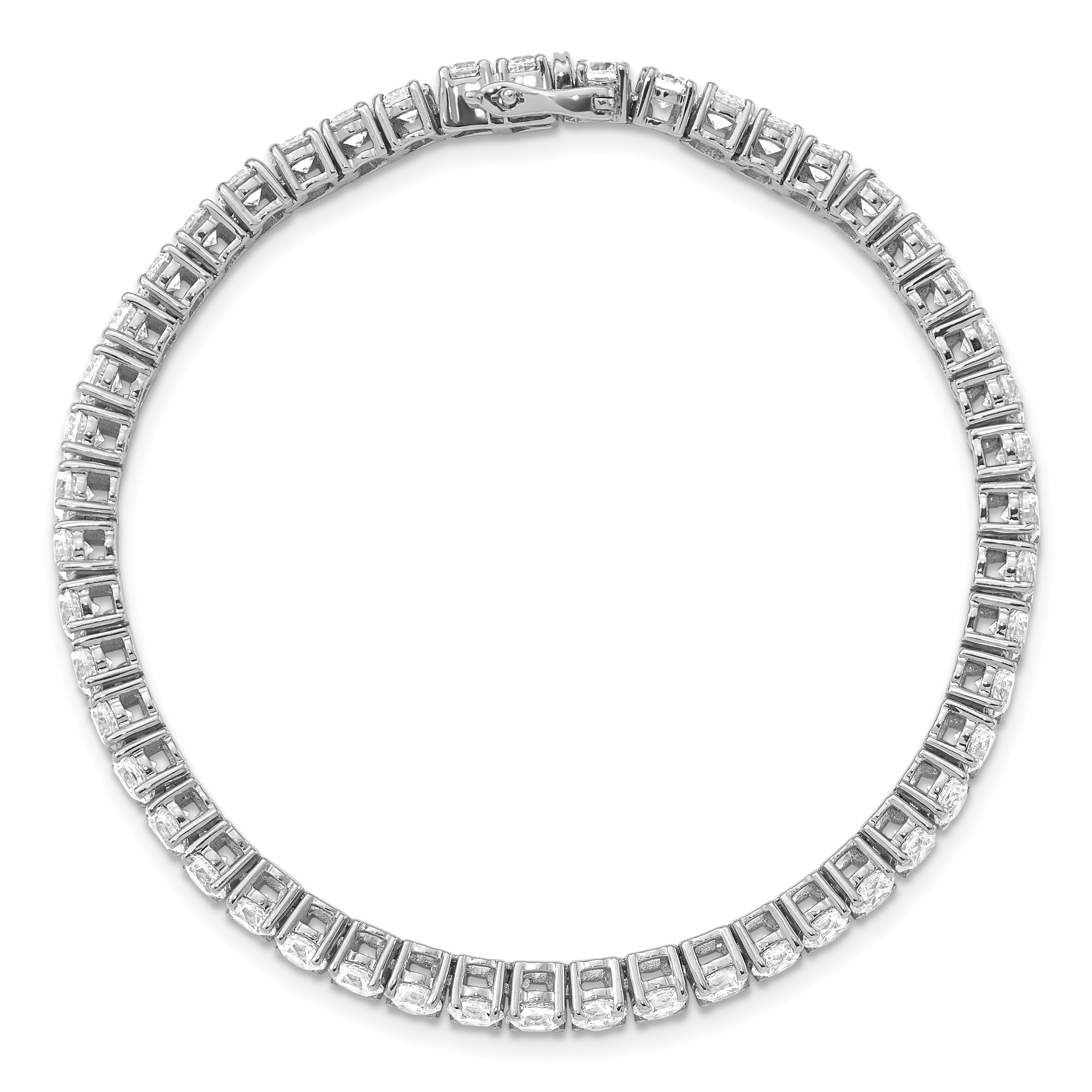 14k White Gold 7 7/8 carat Lab Grown Diamond VS/SI+ G+ Round Tennis Bracelet