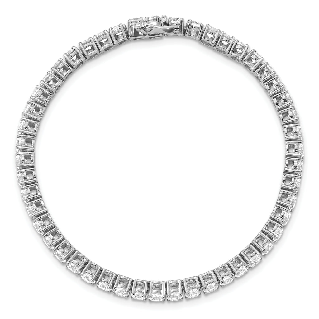14k White Gold 7 7/8 carat Lab Grown Diamond VS/SI+ G+ Round Tennis Bracelet