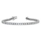 14k White Gold 7 7/8 carat Lab Grown Diamond VS/SI+ G+ Round Tennis Bracelet