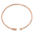 14k Rose Gold 1/10 carat Lab Grown Diamond VS/SI+ G+ Arrow Cuff Flexible Bangle Bracelet