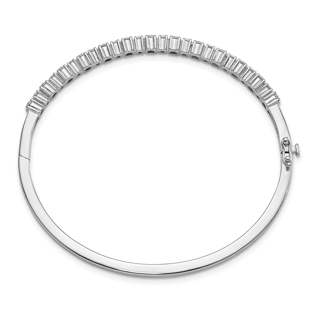 Lab-Grown Diamond Bangle Bracelet in 14K White Gold (1 7/8 ct. tw.), 7 Inch - Sophia Jewelers