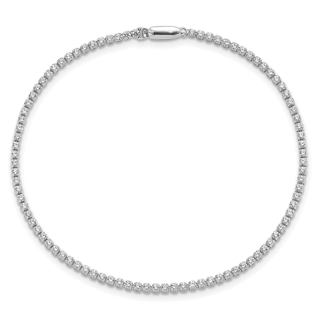 14k White Gold 1 1/3 carat Lab Grown Diamond VS/SI+ G+ Round Tennis Bracelet