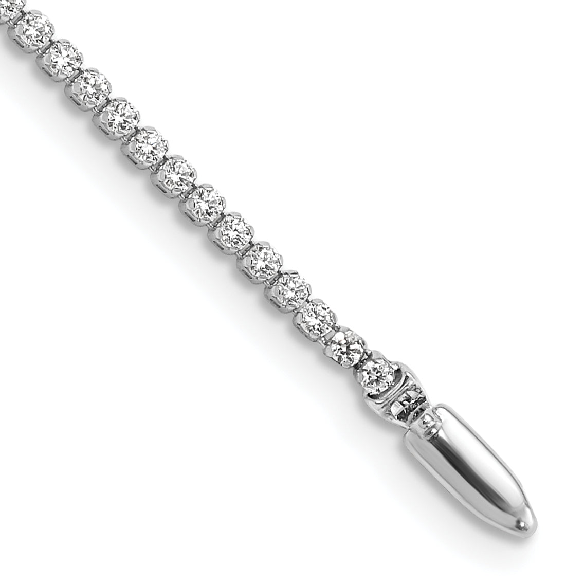 14k White Gold 1 1/3 carat Lab Grown Diamond VS/SI+ G+ Round Tennis Bracelet Main image