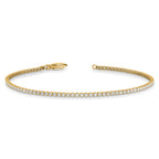 14k 1 1/3 carat Lab Grown Diamond VS/SI+ G+ 7 inch Tennis Bracelet