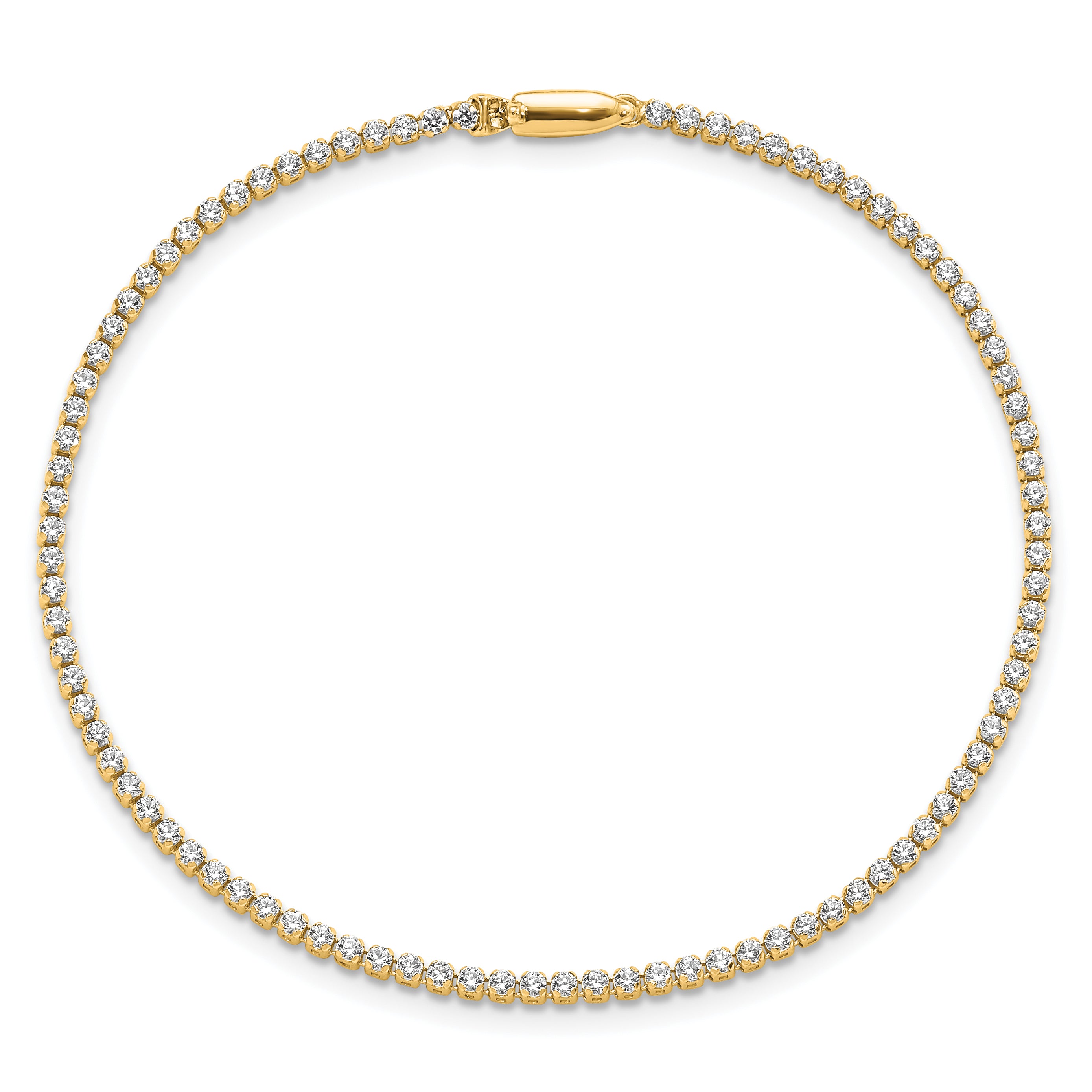 14k 1 1/3 carat Lab Grown Diamond VS/SI+ G+ 7 inch Tennis Bracelet
