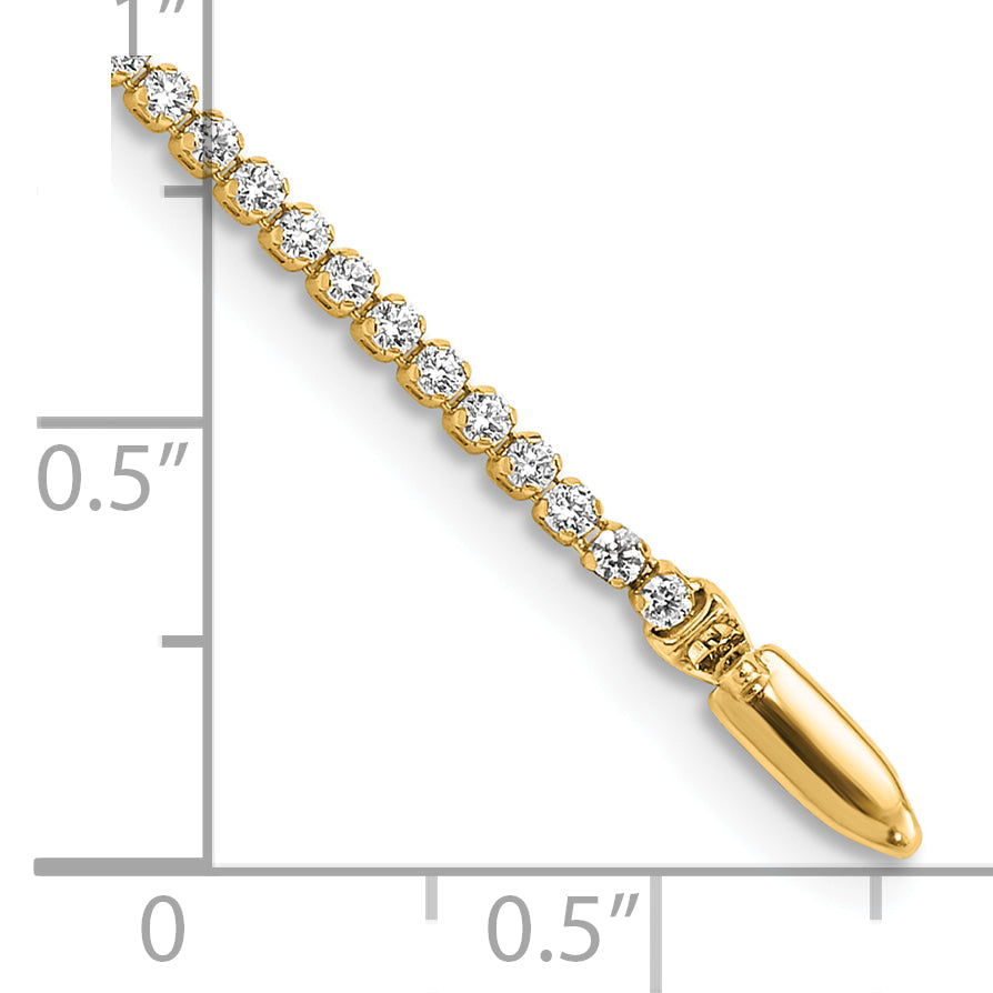 14k 1 1/3 carat Lab Grown Diamond VS/SI+ G+ 7 inch Tennis Bracelet