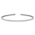 14k White Gold 2 1/8 carat Lab Grown Diamond VS/SI+ G+ Round Tennis Bracelet