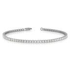 14k White Gold 3 1/5 carat Lab Grown Diamond VS/SI+ G+ Complete Round Tennis Bracelet - Sophia Jewelers