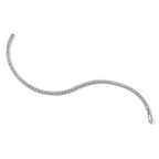 14k White Gold 3 1/5 carat Lab Grown Diamond VS/SI+ G+ Complete Round Tennis Bracelet - Sophia Jewelers