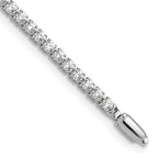 14k White Gold 3 1/5 carat Lab Grown Diamond VS/SI+ G+ Complete Round Tennis Bracelet - Sophia Jewelers
