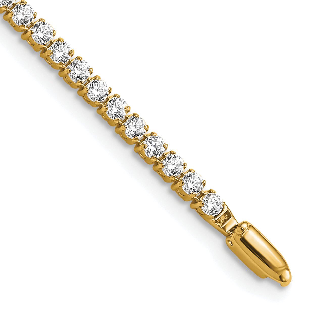 14k 3 1/5 carat Lab Grown Diamond VS/SI+ G+ Round Tennis Bracelet Main image