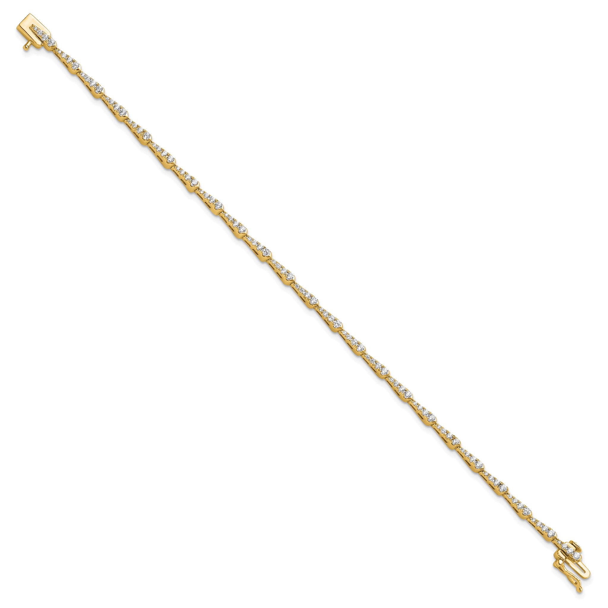 Lab-Grown Diamond Link Bracelet in 14K Yellow Gold, 2mm (1/2 ct. tw.), 7 Inch Secondary image