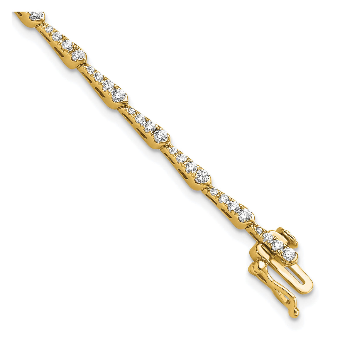 Lab-Grown Diamond Link Bracelet in 14K Yellow Gold, 2mm (1/2 ct. tw.), 7 Inch - Sophia Jewelers Main image