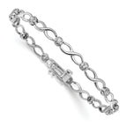 14k White Gold 1/2 carat Lab Grown Diamond VS/SI+ G+ 7.25 inch Infinity Bracelet